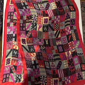 Hently Multicolored Patchwork Hand Rolled Scarf